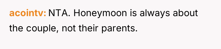 acointv NTA. Honeymoon is always about the couple, not their...