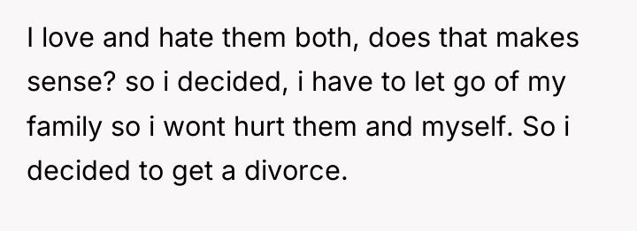 I love and hate them both, does that makes sense?...