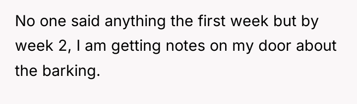 No one said anything the first week but by week...