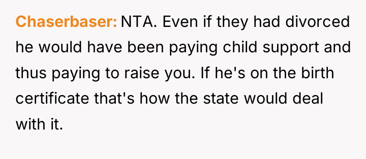 Chaserbaser NTA. Even if they had divorced he would have...