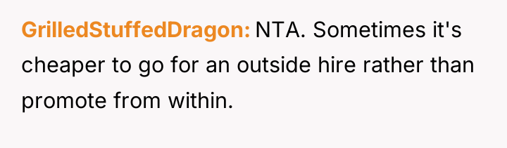 GrilledStuffedDragon NTA. Sometimes it's cheaper to go for an outside...