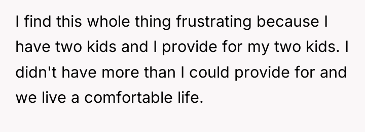 I find this whole thing frustrating because I have two...