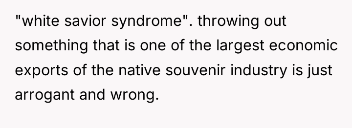 "white savior syndrome". throwing out something that is one of...
