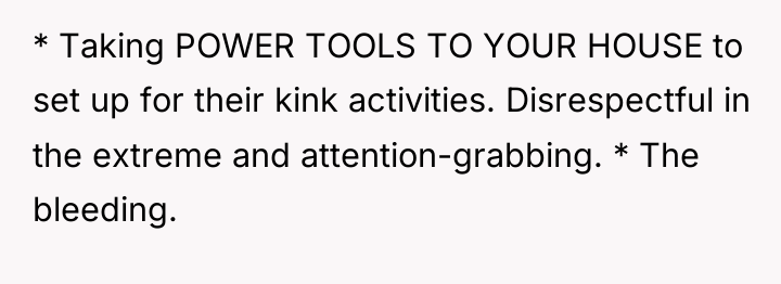 * Taking POWER TOOLS TO YOUR HOUSE to set up...