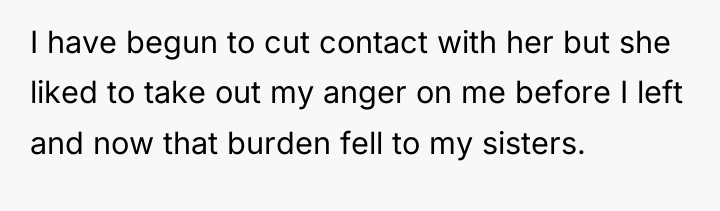 I have begun to cut contact with her but she...