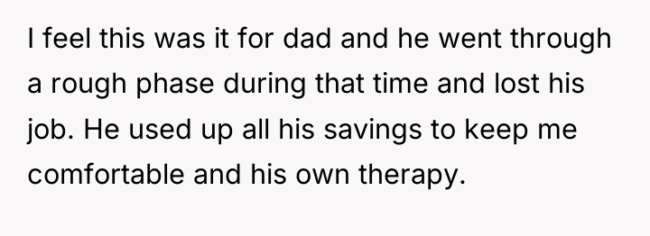 I feel this was it for dad and he went...