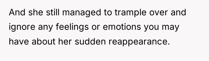 And she still managed to trample over and ignore any...