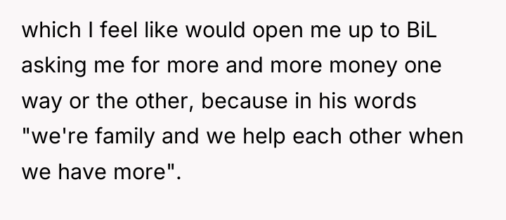 which I feel like would open me up to BiL...