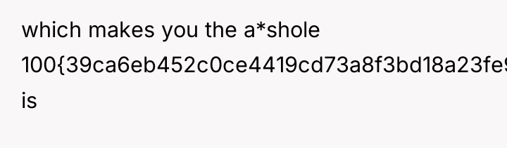 which makes you the a*shole 100{39ca6eb452c0ce4419cd73a8f3bd18a23fe95ab4febb092bc2ab1b542eeea82f}, is