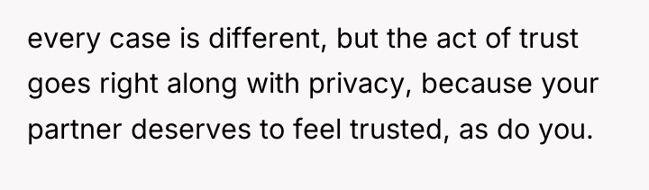every case is different, but the act of trust goes...