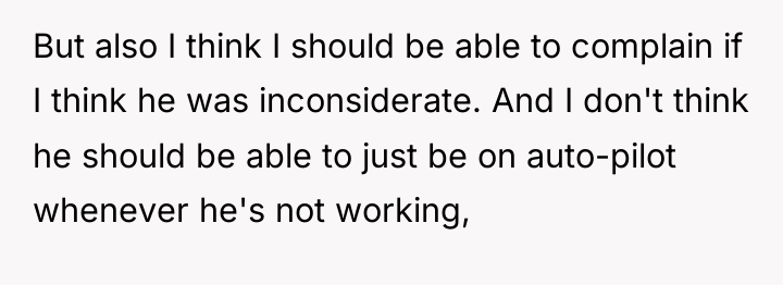 But also I think I should be able to complain...