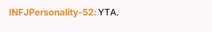 INFJPersonality-52 YTA.
