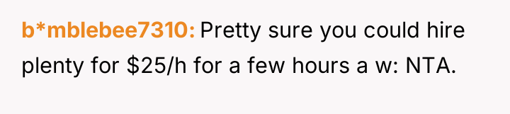 b*mblebee7310 Pretty sure you could hire plenty for $25/h for...