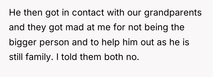 He then got in contact with our grandparents and they...