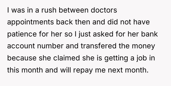 I was in a rush between doctors appointments back then...