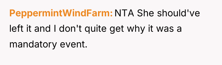 PeppermintWindFarm NTA She should've left it and I don't quite...