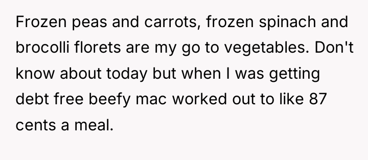 Frozen peas and carrots, frozen spinach and brocolli florets are...