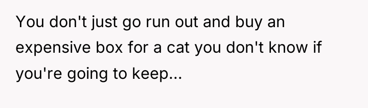 You don't just go run out and buy an expensive...