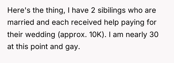 Here's the thing, I have 2 sibilings who are married...