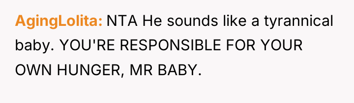 AgingLolita NTA He sounds like a tyrannical baby. YOU'RE RESPONSIBLE...