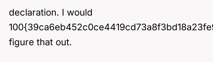 declaration. I would 100{39ca6eb452c0ce4419cd73a8f3bd18a23fe95ab4febb092bc2ab1b542eeea82f} figure that out.