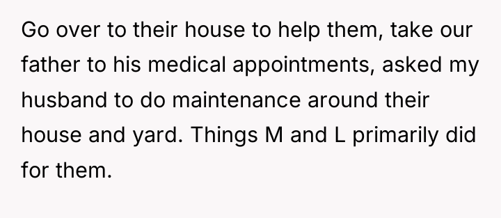 Go over to their house to help them, take our...
