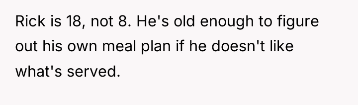 Rick is 18, not 8. He's old enough to figure...