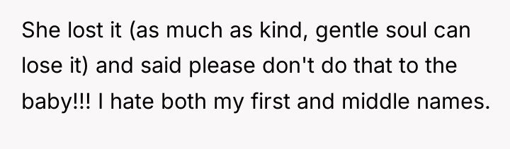 She lost it (as much as kind, gentle soul can...