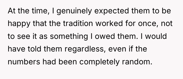 At the time, I genuinely expected them to be happy...