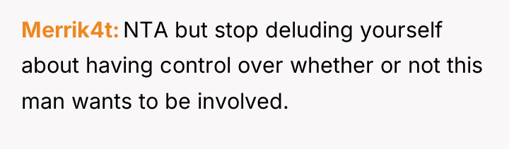 Merrik4t NTA but stop deluding yourself about having control over...