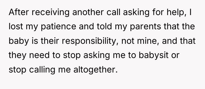 After receiving another call asking for help, I lost my...