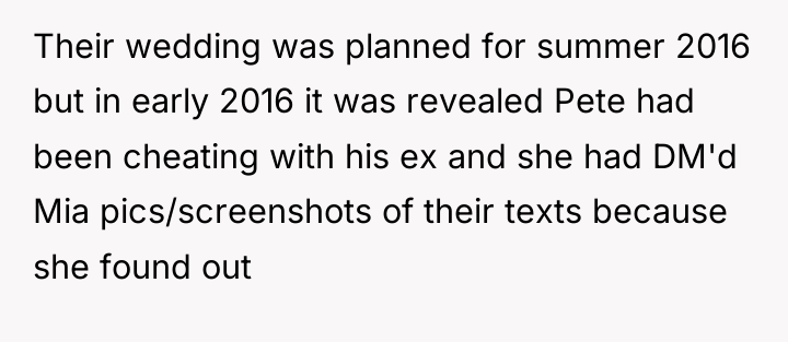 Their wedding was planned for summer 2016 but in early...