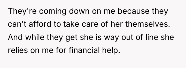 They're coming down on me because they can't afford to...