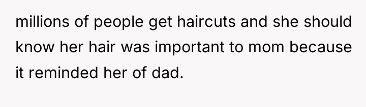 millions of people get haircuts and she should know her...