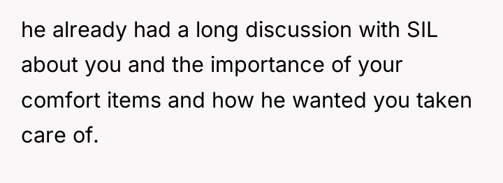 he already had a long discussion with SIL about you...