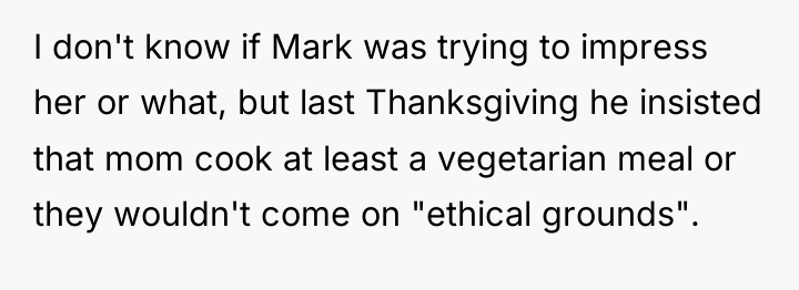 I don't know if Mark was trying to impress her...