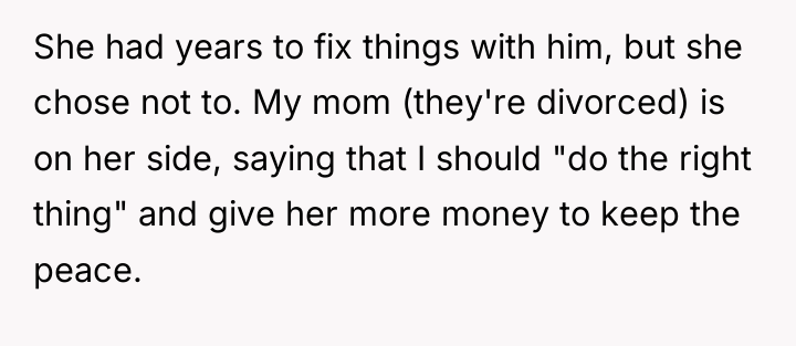 She had years to fix things with him, but she...