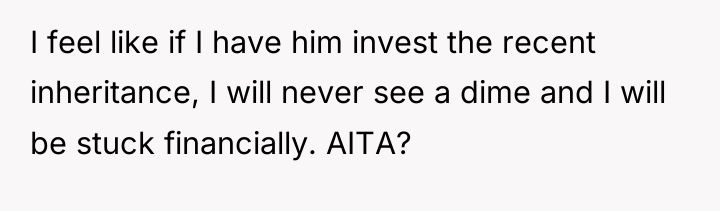 I feel like if I have him invest the recent...