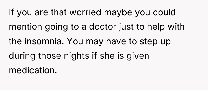 If you are that worried maybe you could mention going...