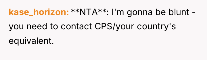 kase_horizon **NTA**: I'm gonna be blunt - you need to...