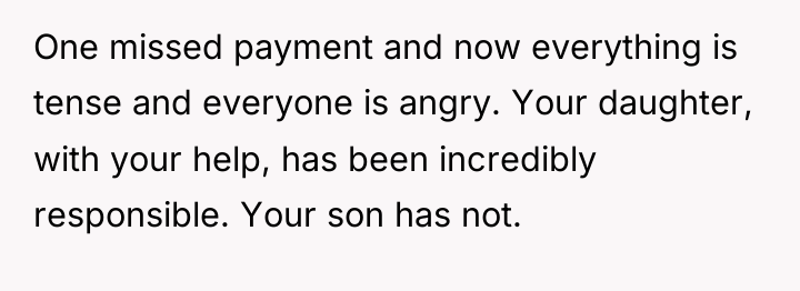 One missed payment and now everything is tense and everyone...