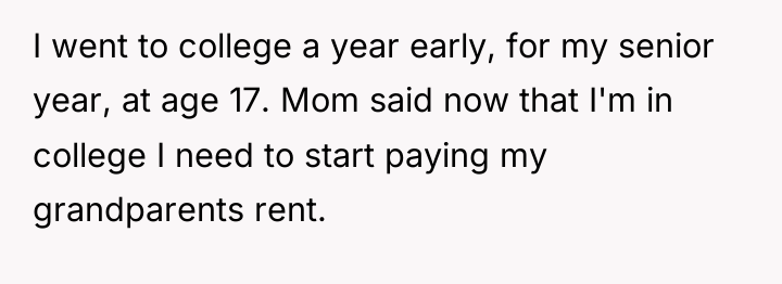 I went to college a year early, for my senior...