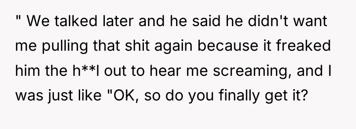 " We talked later and he said he didn't want...