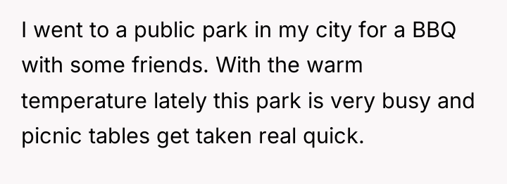 I went to a public park in my city for...