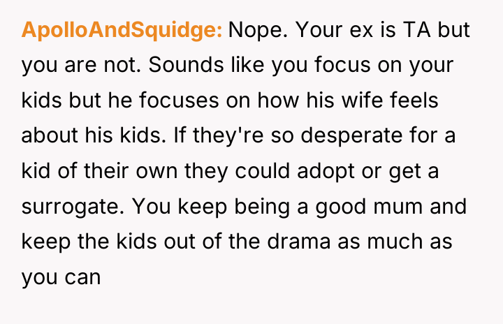 ApolloAndSquidge Nope. Your ex is TA but you are not....