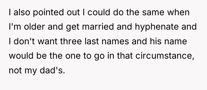 I also pointed out I could do the same when...