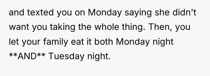 and texted you on Monday saying she didn't want you...