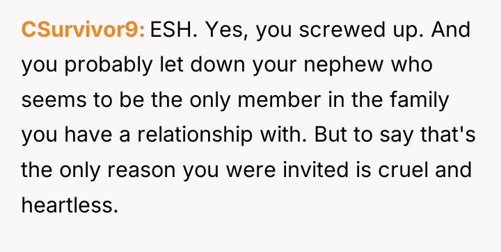 CSurvivor9 ESH. Yes, you screwed up. And you probably let...