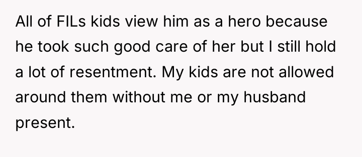All of FILs kids view him as a hero because...