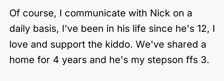 Of course, I communicate with Nick on a daily basis,...